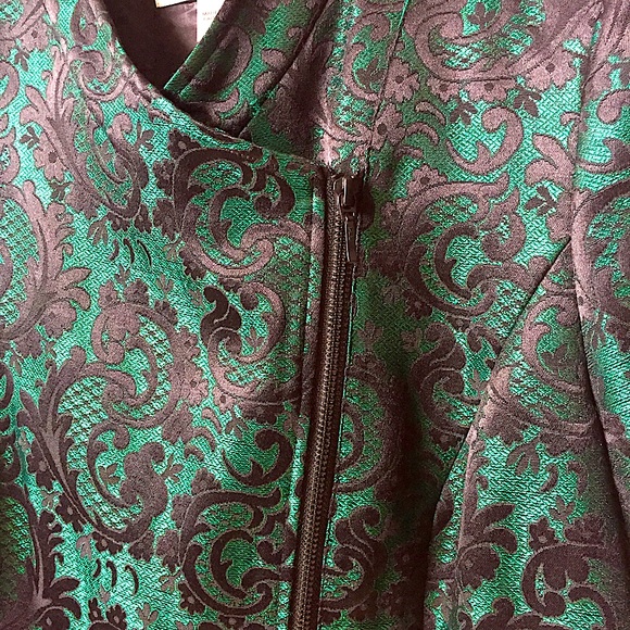 Bianca Nygard Sexy Black+Green Paisly Blazer New - Picture 16 of 16